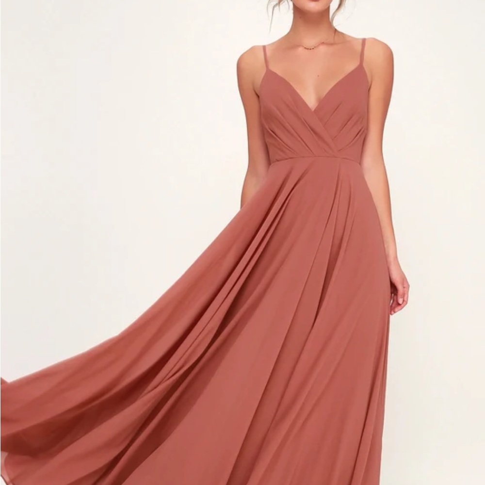Lulus Elegant Women's Bridesmaid Dress in Dusty Rose